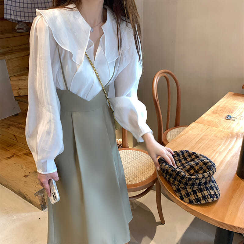 2021 New Temperament Suit French Retro Top Women + Temperament Suspender Skirt Early Autumn Two-piece Fashion Suit