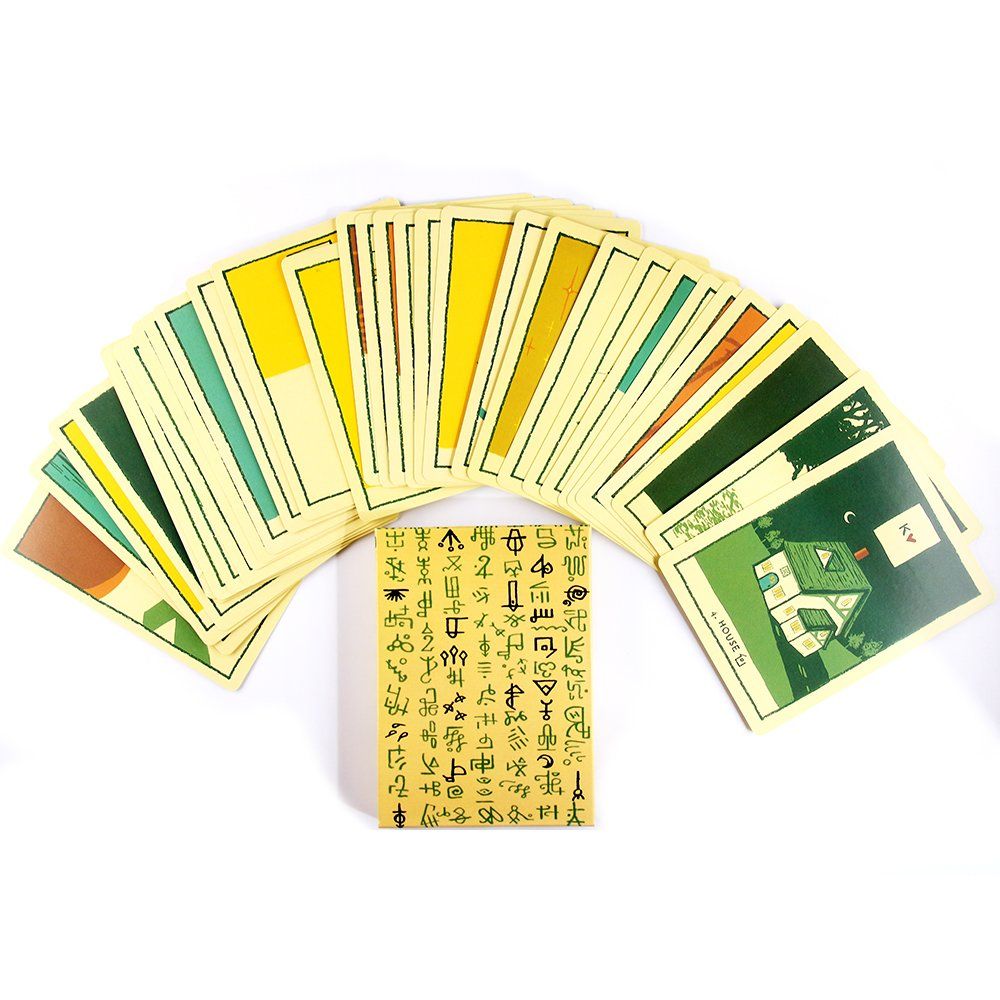 英文版青色符文利諾曼Green Glyphs Lenormand Tarot Card Games-野原雜貨店