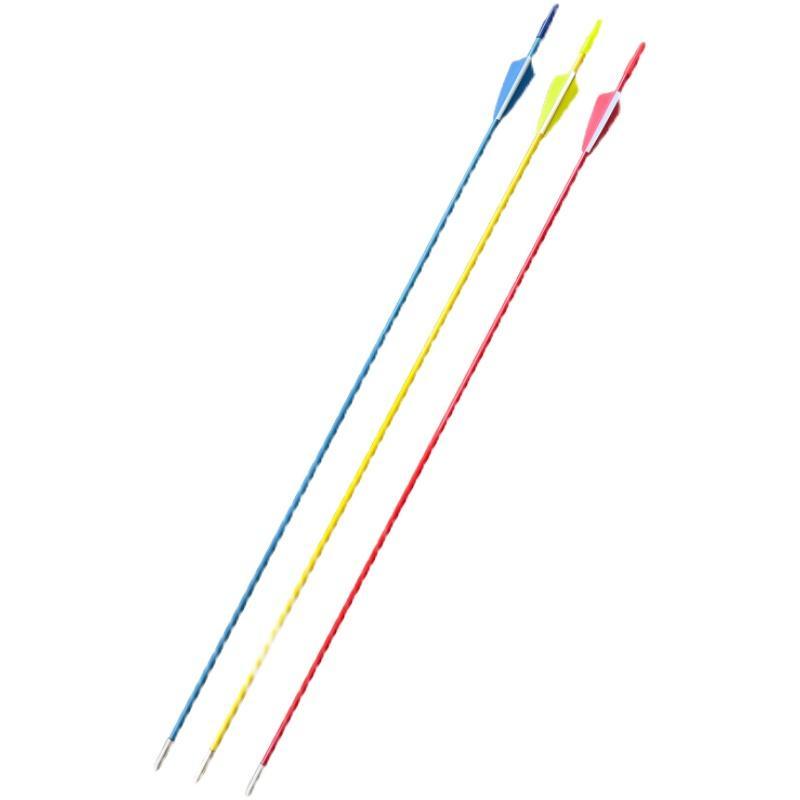高强度彩色6mm玻纤箭黄色红色蓝色弓箭支练习训练箭传统反曲美猎