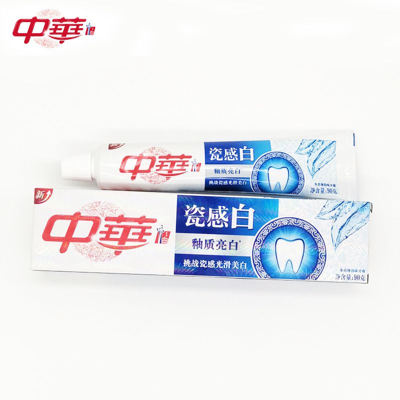 中华牙膏瓷感白冬青薄荷味牙膏90g超市劳保福利批发一件代发
