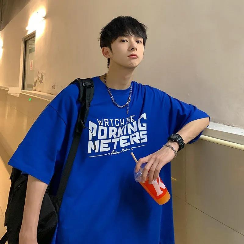 100%純棉男士短袖t恤寬鬆韓版港風男生衣服潮流百搭情侶裝2021夏