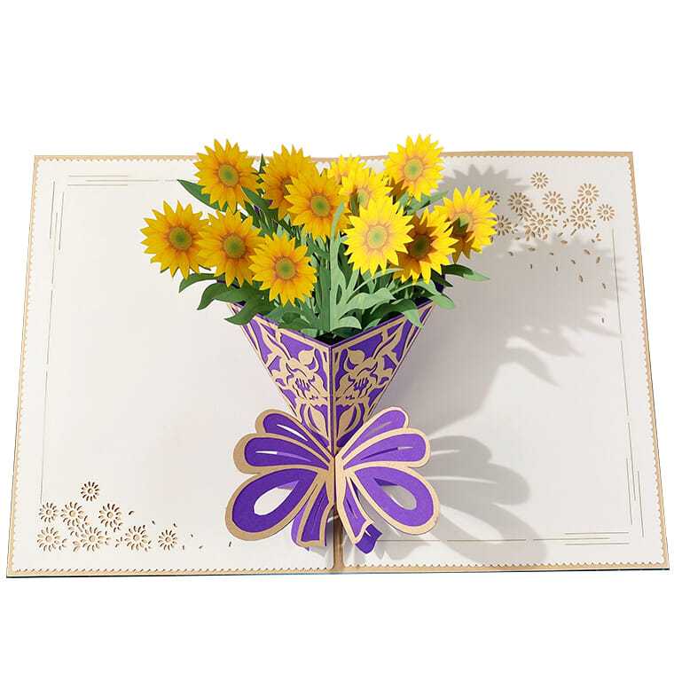 一纸读秀教师节贺卡3d立体鲜花卡片送老师感恩卡花卉新款生日花束 虎窝拼