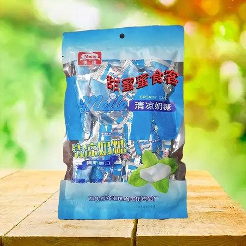 美乐清凉薄荷奶糖盒装休闲小零食校园童年怀旧糖果软糖袋装大礼包