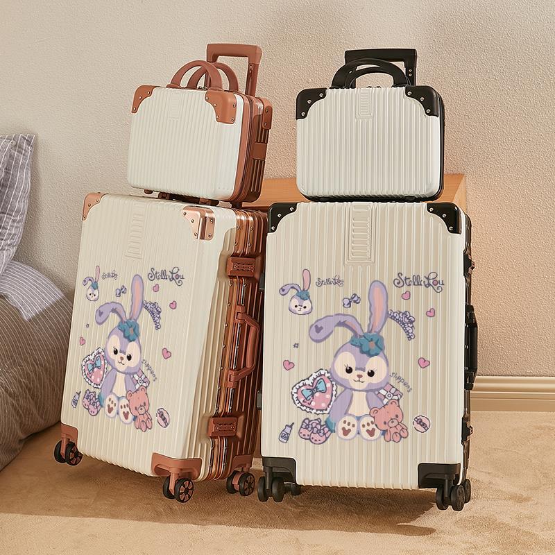 Suitcase female small ins net red new trolley case 24 password mute universal wheel leather case strong 20 inches