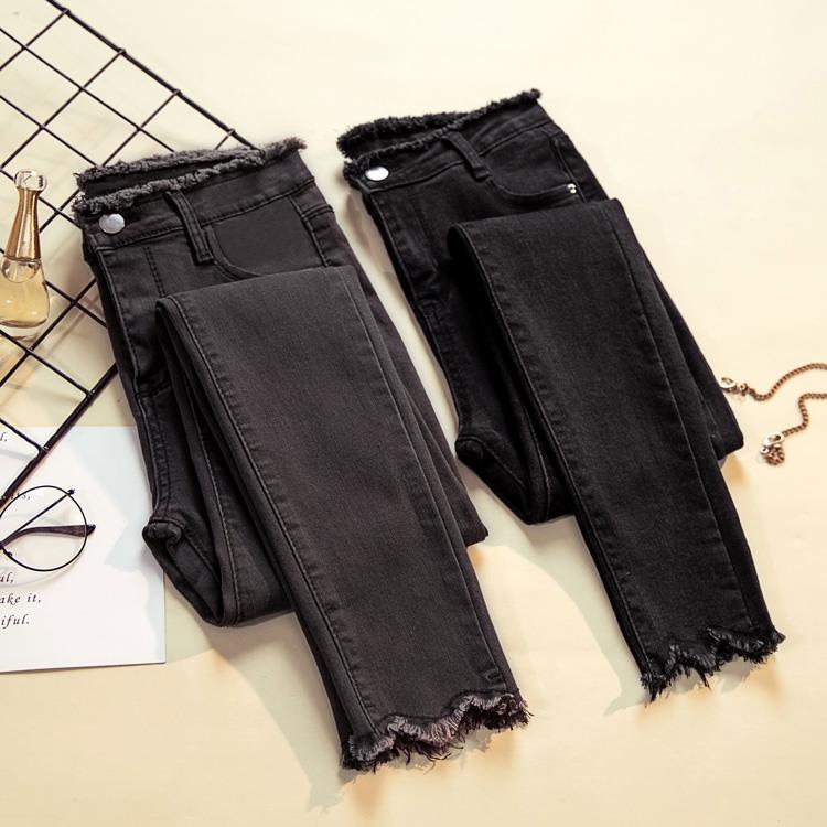 Jeans suitable for thick hips and thighs 2023 new spring and autumn plus size women's slimming stretch pants for fat girls