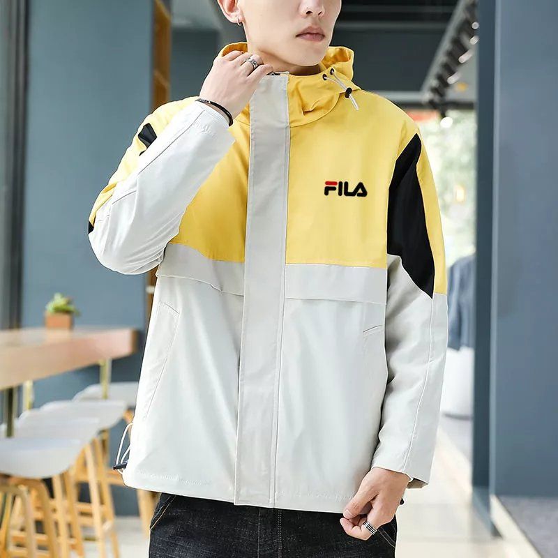 fila/卡斐乐夹克男女秋季新款休闲外套宽松潮流上衣薄款连帽风衣