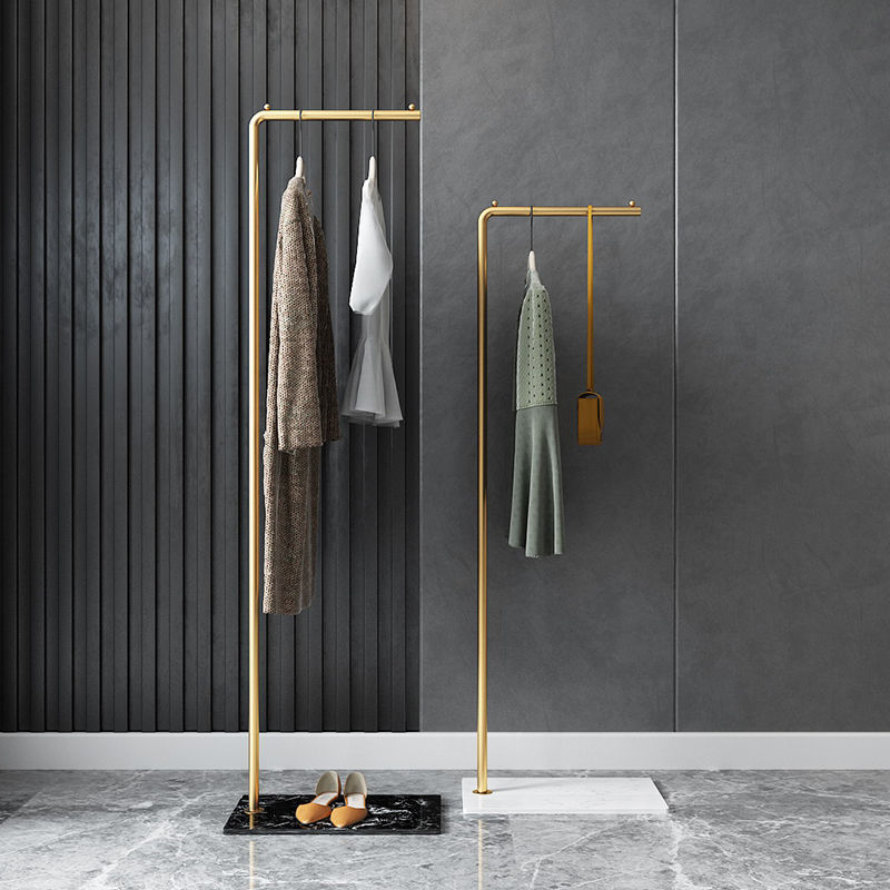 Nordic Style Floor-standing Clothes For Bedroom, Simple Home Storage Rack, Light Luxury Modern Rod-style Internet_voghion.com