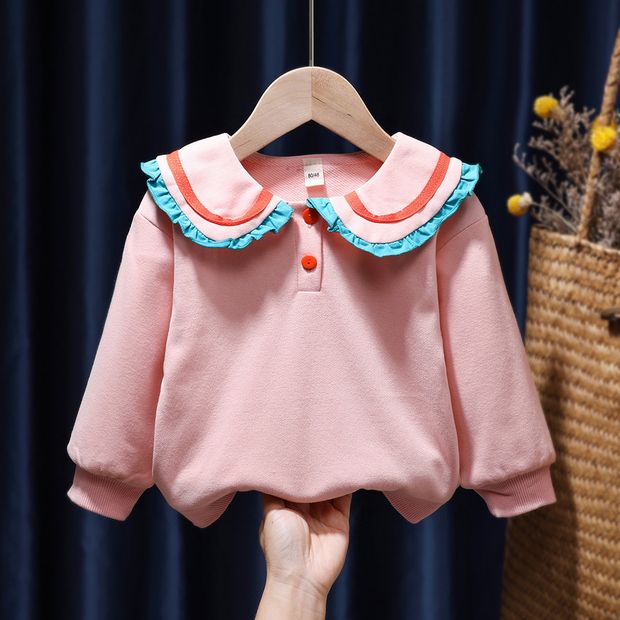 女童網紅衛衣洋氣春秋2021年新款衣服女寶寶小童兒童裝秋裝上衣潮