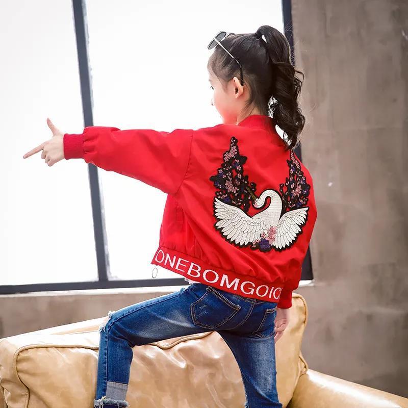 Children's clothing girls autumn jacket little girl 2021 new middle and big children's spring and autumn foreign style jacket thin top