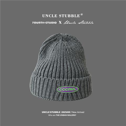 Uncle Hu stubble new hat original gray soft top baseball cap peaked cap male Korean version all-match knitted hat girl