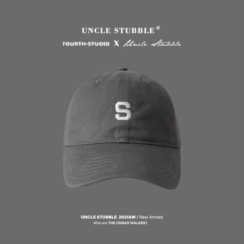 Uncle Hu stubble new hat original gray soft top baseball cap peaked cap male Korean version all-match knitted hat girl