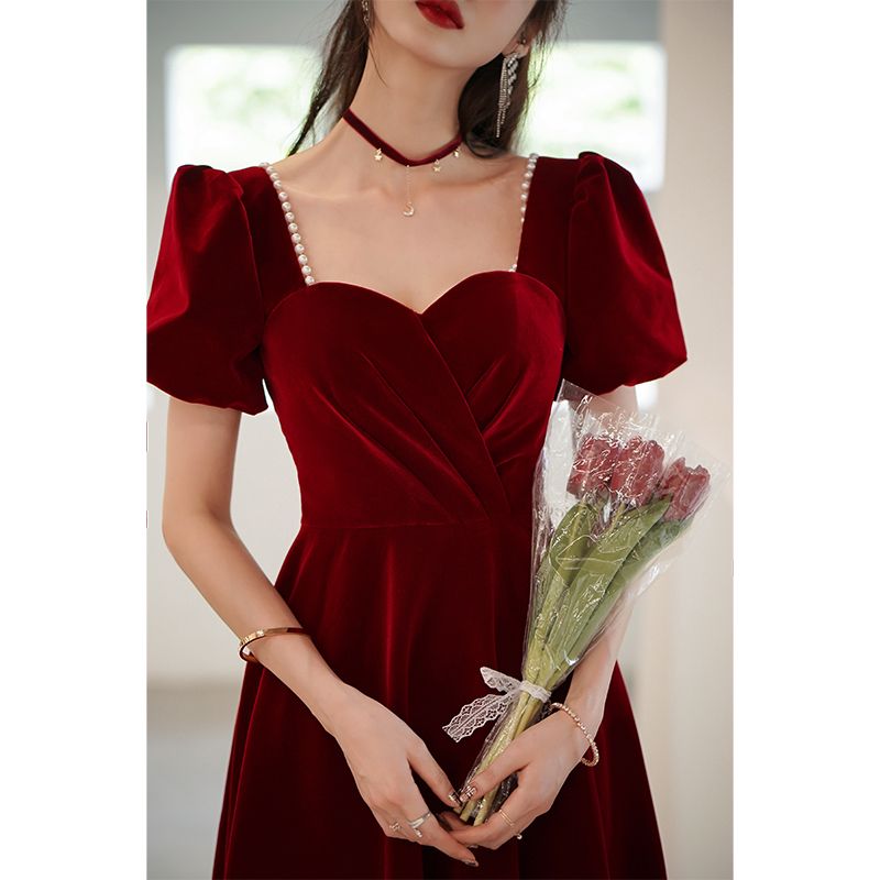75674-敬酒服新娘2021新款小个子结婚订婚回门晚礼服裙女平时可穿长款-详情图