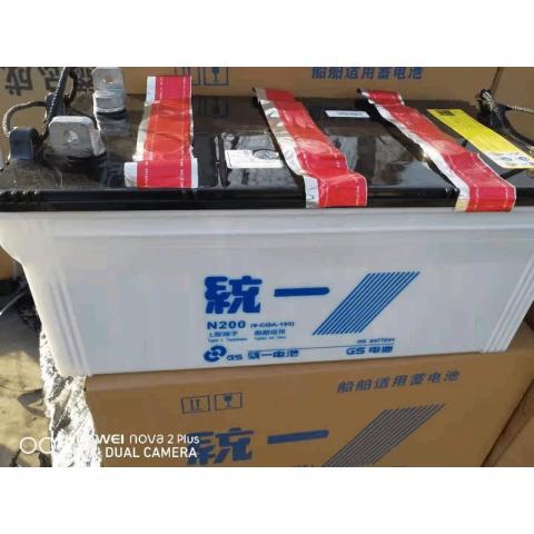 统一蓄电池n200/12v200ah/6-cq-200渔船/发电机/照明/船舶用
