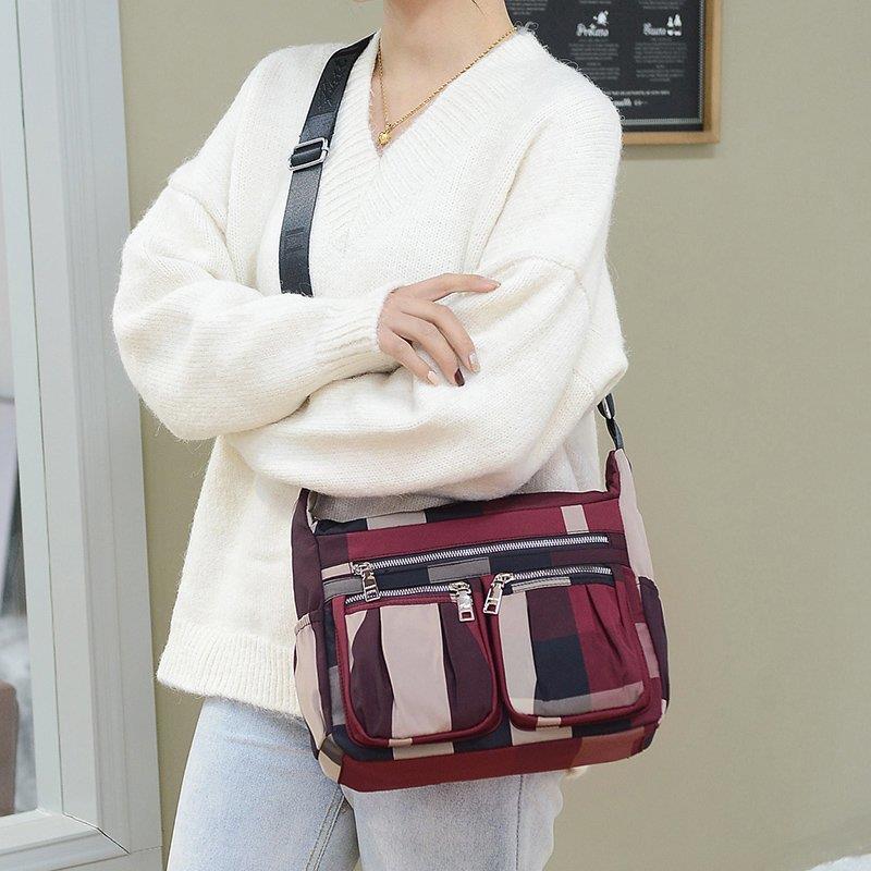 Middle-aged and elderly mother's bag  new bag Oxford canvas bag large capacity shoulder bag crossbody bag women's bag