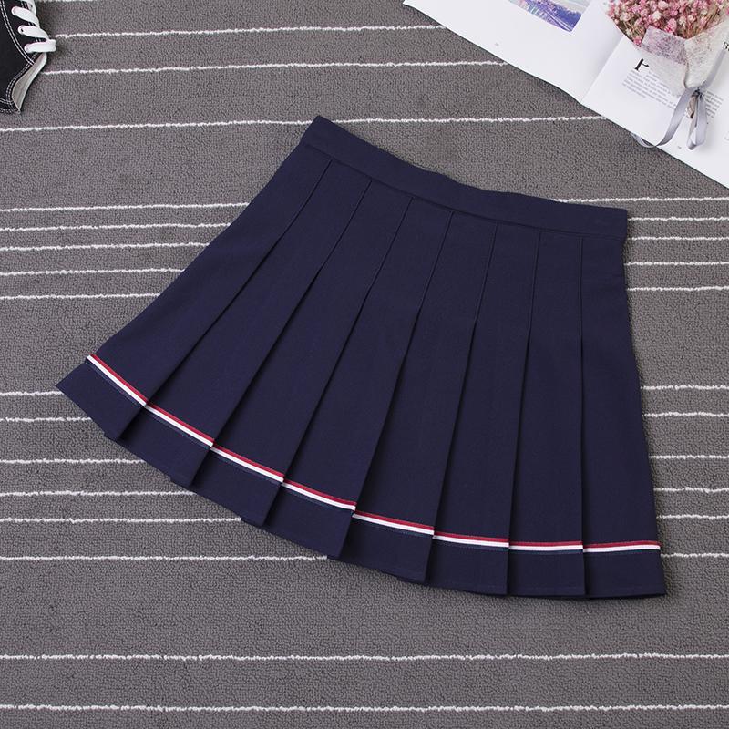 Children's clothing girls skirt spring and summer children's striped pleated super foreign style girl skirt middle and big children college style skirt autumn