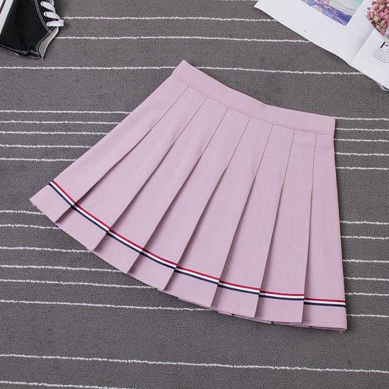 Children's clothing girls skirt spring and summer children's striped pleated super foreign style girl skirt middle and big children college style skirt autumn