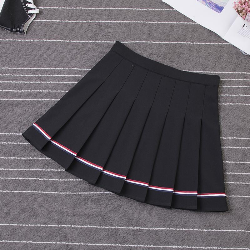 Children's clothing girls skirt spring and summer children's striped pleated super foreign style girl skirt middle and big children college style skirt autumn