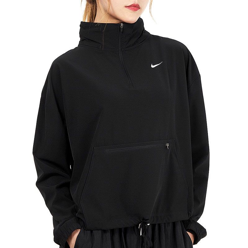 nike耐克外套女2021新款运动服休闲连帽半拉链套头夹克dd6280-010