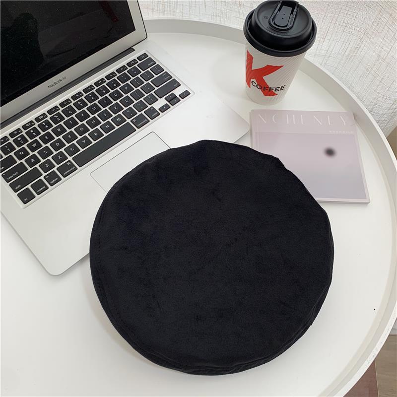 Berretto nero dolce e fresco di alta qualità per l'industria pesante, cappello da pittore vintage elegante con sommità piatta in velluto di inizio autunno_voghion.com