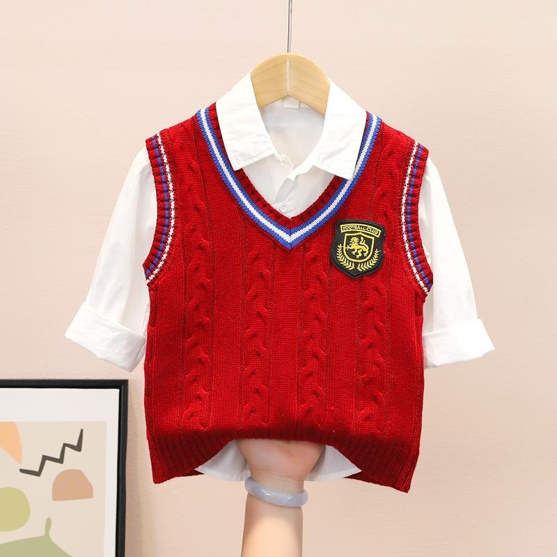 Kindergarten uniforms spring and autumn British college style school uniforms boys and girls sweaters Korean suit primary school students class clothes