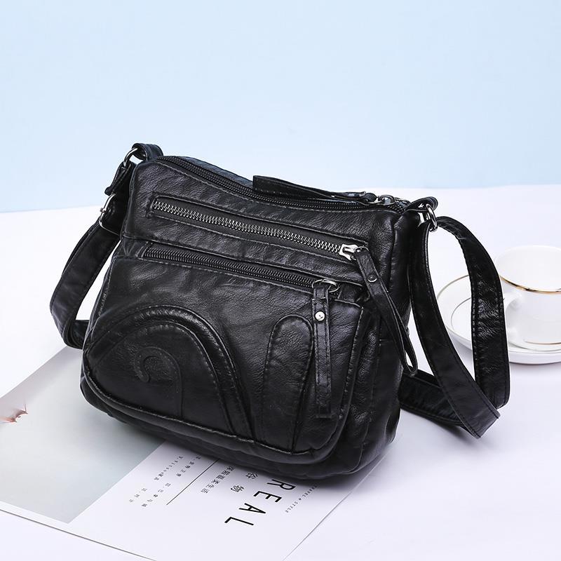  soft leather small bag, new mobile phone bag, crossbody bag, simple and versatile, multi-layered coin holder, mini women's bag