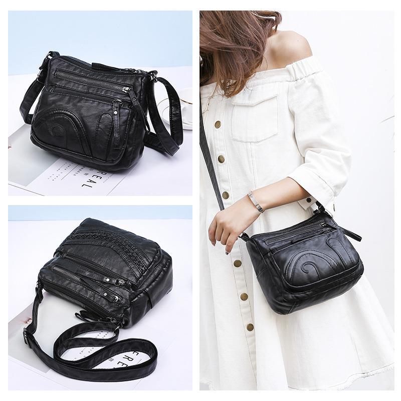  soft leather small bag, new mobile phone bag, crossbody bag, simple and versatile, multi-layered coin holder, mini women's bag