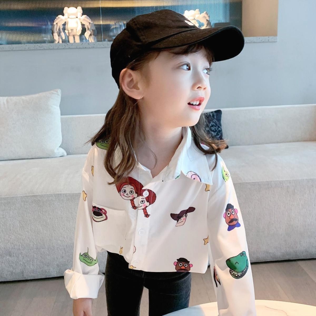 2022新款寶寶秋裝襯衫中小童裝洋氣休閒長袖上衣女童春秋韓版襯衣