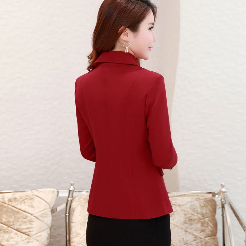 2023 autumn new style small suit women's short coat Korean version slim long-sleeved small suit women's small top