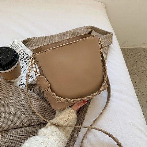 Borsa a secchiello da spalla retrò versatile, piccola e alla moda, da donna, 2025_voghion.com