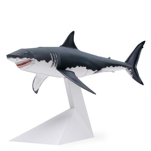 儿童手工折纸diy拼装立体3d纸质模型 海洋动物生物 鲨鱼 大白鲨