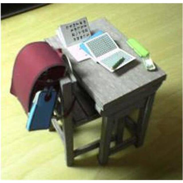 儿童手工折纸diy拼装立体3d纸质模型 小桌子摆件教室课桌椅书桌椅