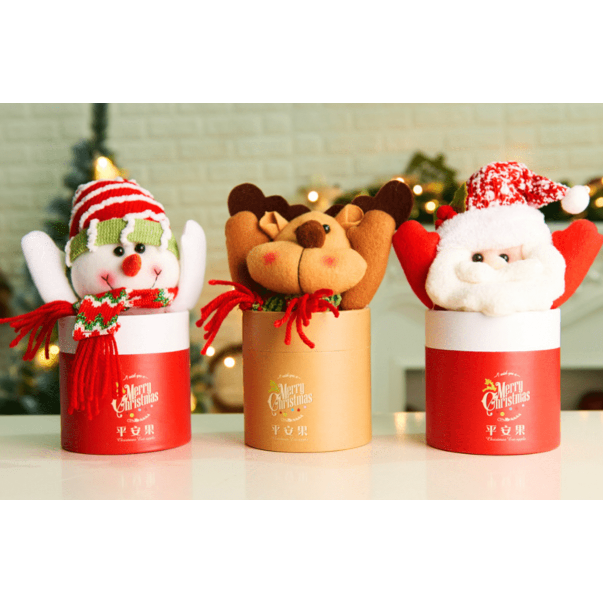 merry christmas eve apple gift box bags candy packing bag