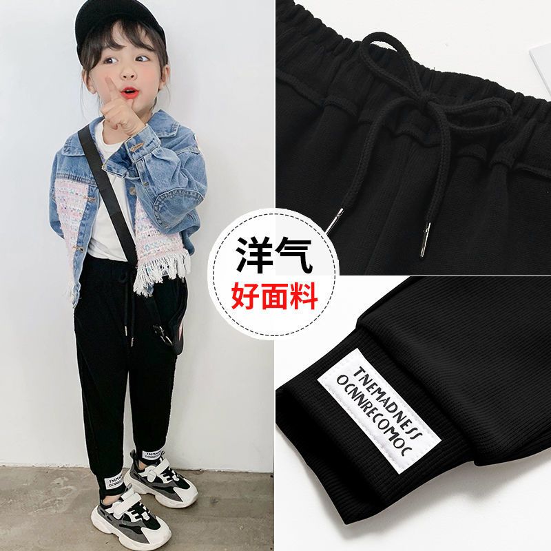 75892-女童运动裤儿童休闲裤韩版潮流新款秋冬季洋气男童高腰百搭束脚裤-详情图