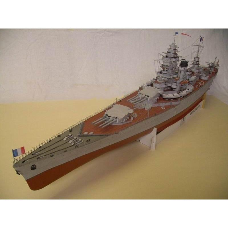 法国二战敦刻尔克号战列舰(a3 a4幅面) 3d纸模型