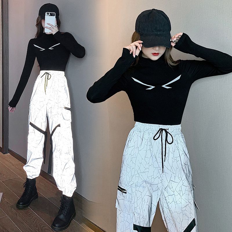辣妹酷女孩穿搭酒吧上衣服工装裤搭配套装爵士风格女装蹦迪跳舞蹈