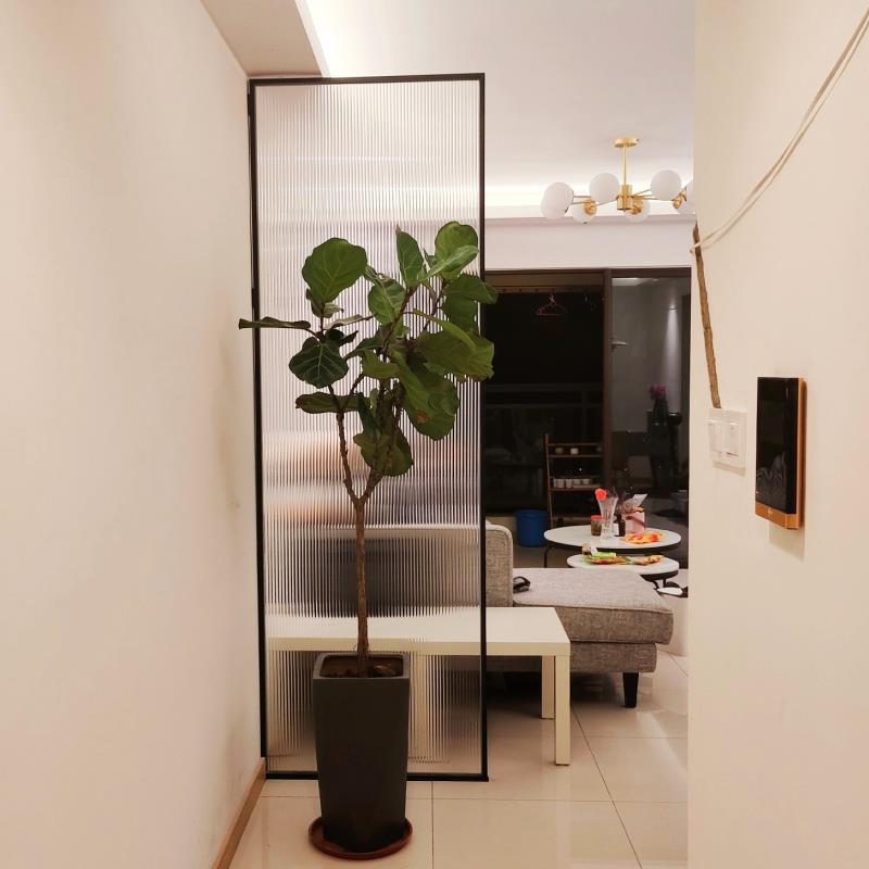 北欧轻奢长虹玻璃屏风 进门玄关客厅遮挡透光隔断 网红餐厅隔断墙【30