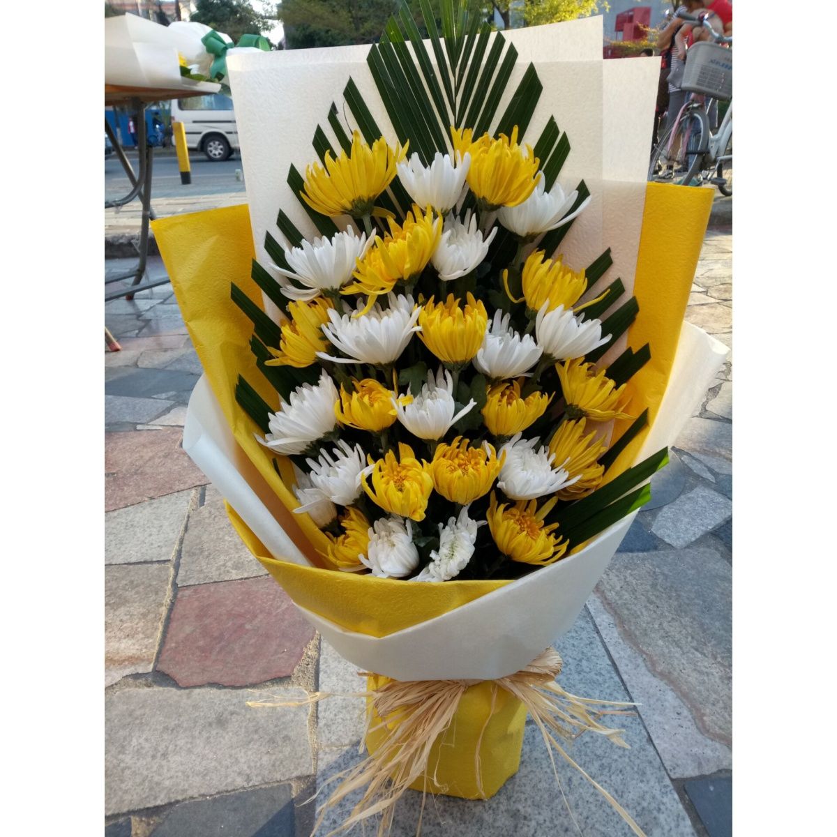 菊花花束清明节哀思扫墓鲜花同城速递深圳广州北京上海成都重庆