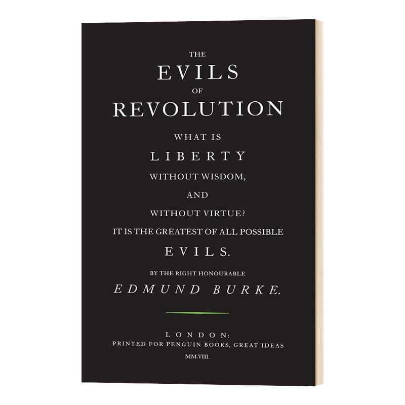 华研原版的恶性 英文原版 the evils of revolution 埃德蒙·伯克