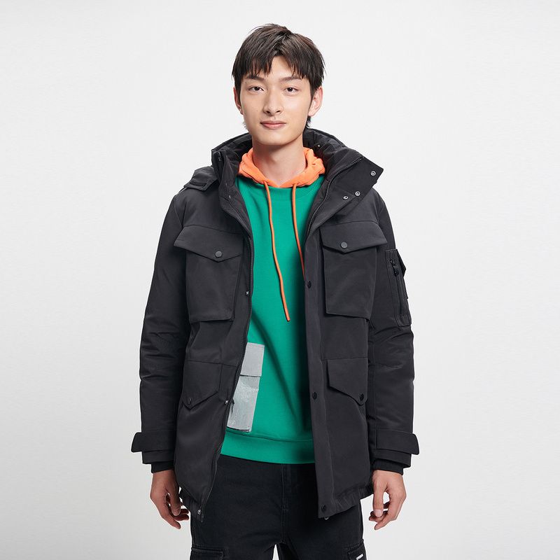 Semir 森马 三防面料 户外功能中长厚棉服 12-080121443