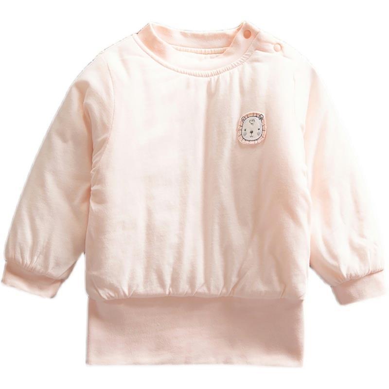 Winter baby belly protection warm cotton jacket baby pure cotton boneless padded padded high waist close-fitting cotton jacket