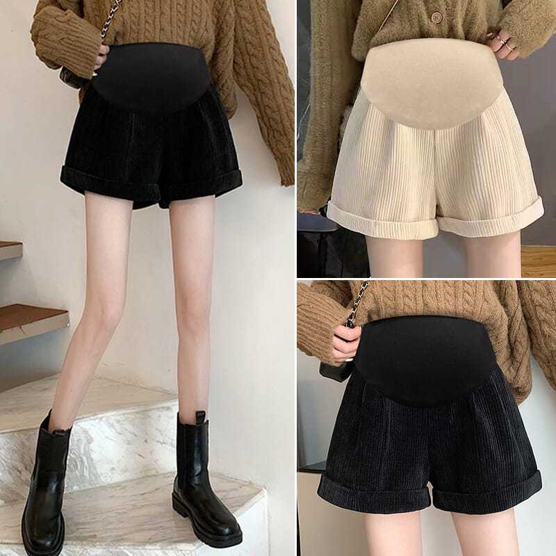 Pregnant women's shorts autumn and winter outerwear 2023 new fashion net red autumn pregnant women's pants women's bottoming wide-legged autumn clothing