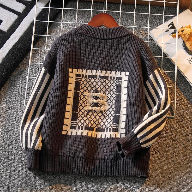 Children's clothing boys' cardigan sweater 2023 new children's knitted jacket middle and big children's spring and autumn style boy's autumn clothing tide
