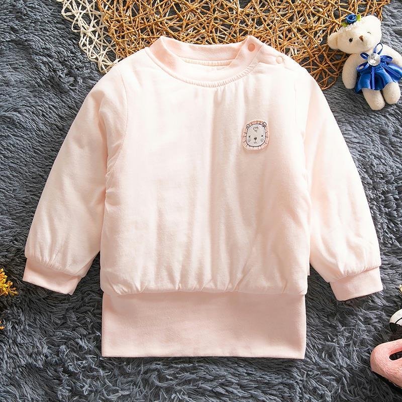 Winter baby belly protection warm cotton jacket baby pure cotton boneless padded padded high waist close-fitting cotton jacket