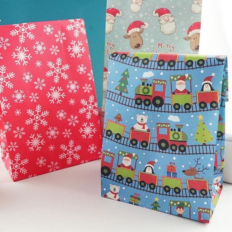 10pcs candy snack cookies bags christmas gift paper bags