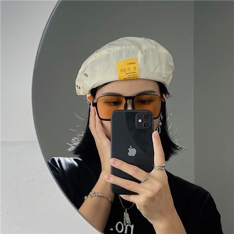 Korean version of the all-match thin section breathable beret Japanese niche fashion show face small sweet cool retro painter's hat female summer