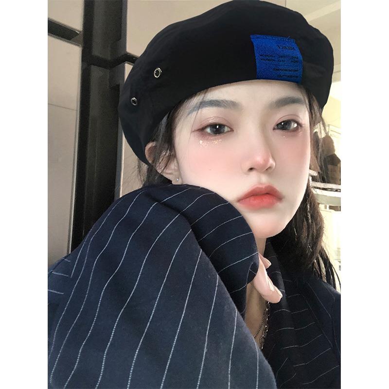 Korean version of the all-match thin section breathable beret Japanese niche fashion show face small sweet cool retro painter's hat female summer