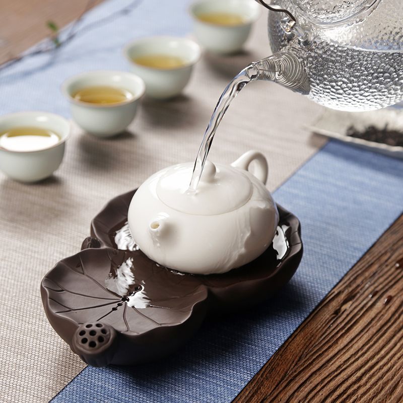 迷你家用干泡小号茶盘现代简约紫砂茶台禅意陶瓷茶托盘壶承储水式