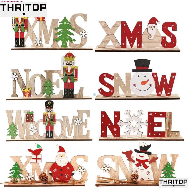 xmas noel wooden christmas ornaments merry christmas decor