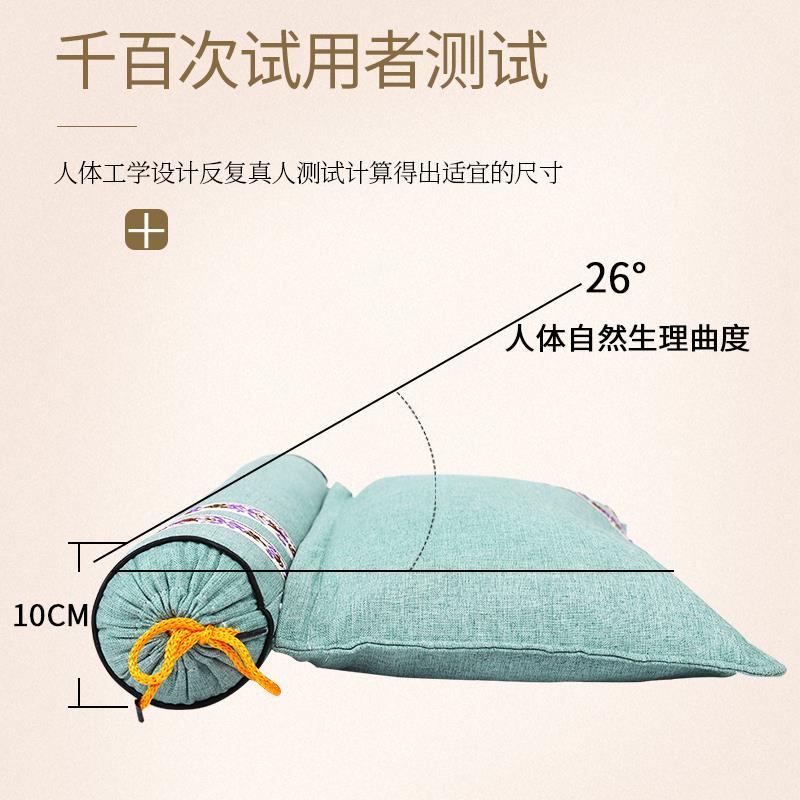 91623-全艾草枕头助睡眠艾叶枕助眠睡觉组合专用护圆枕头颈椎枕纯艾-详情图
