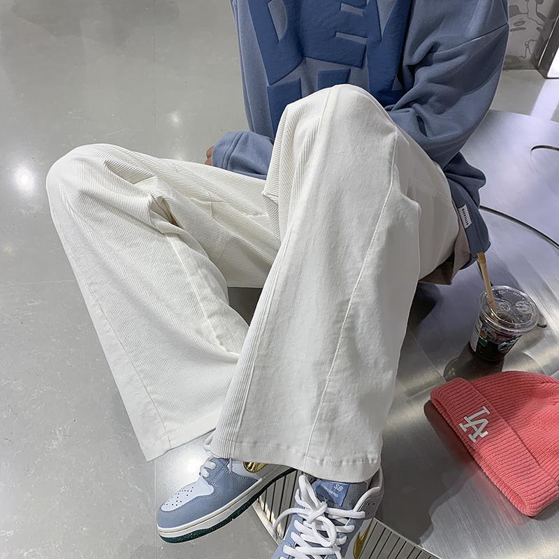 Casual pants men's autumn loose straight pants Japanese retro spring and autumn ins high street American vibe wide leg pants